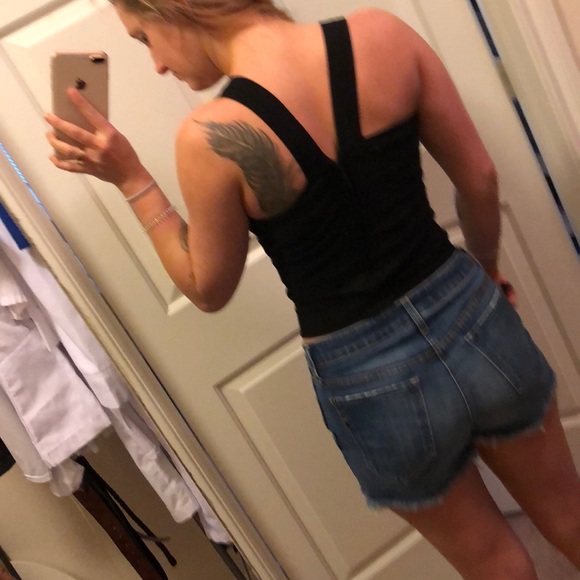 Cute crop top black stretchy comfy - Picture 6 of 7